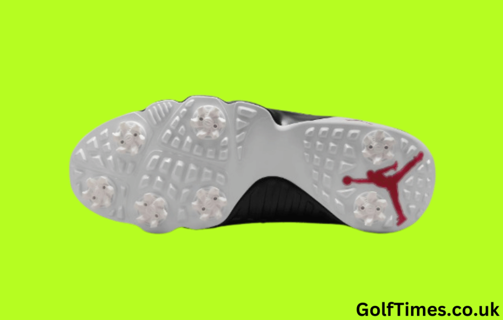 The base of the Jordan 9 G Golf Shoe