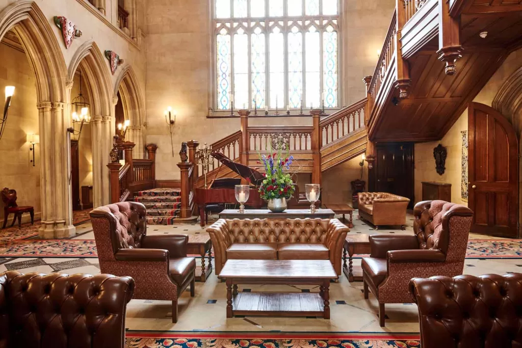 The amazing reception space at Matfen Hall