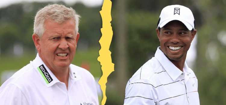 Colin Montgomerie gets a loud clap back from Tiger Woods
