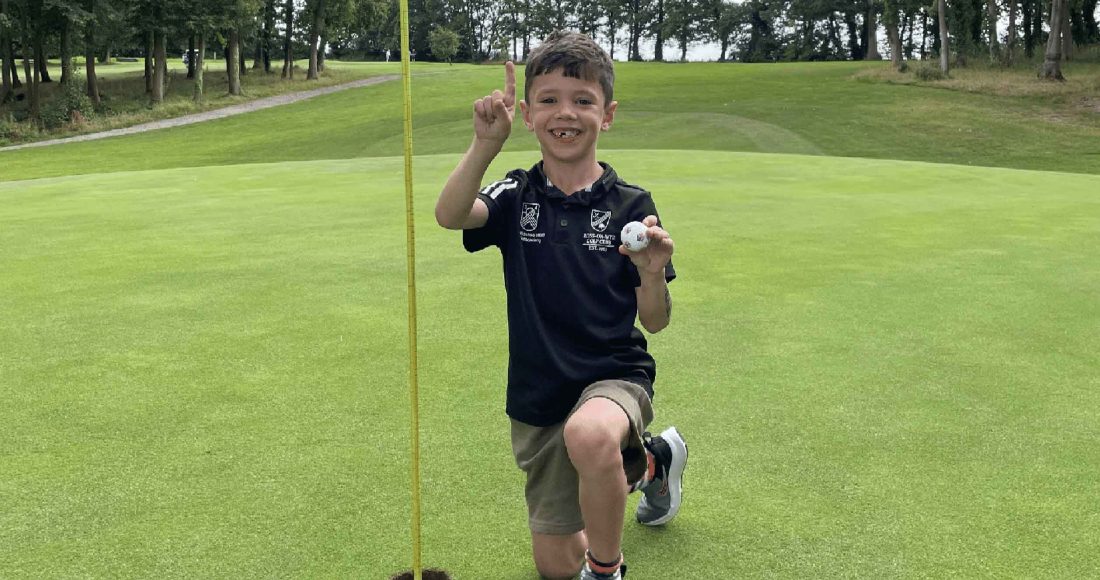 Walter Hall gets a hole in one in his first ever round of golf at Ross on Wye
