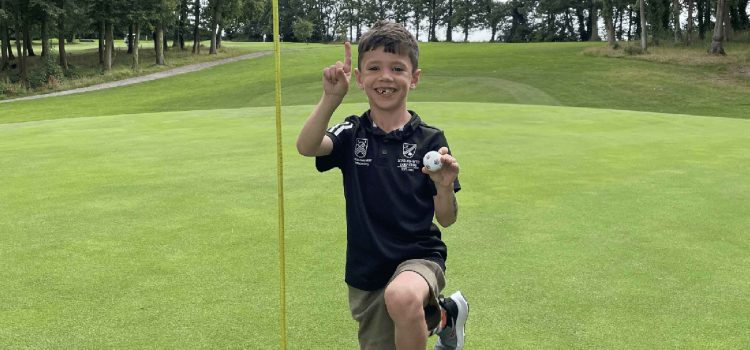 Walter Hall gets a hole in one in his first ever round of golf at Ross on Wye