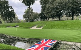 The iconic 10th hole at the Brabazon golf course at The Belfry in Birmingham