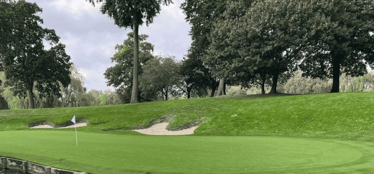 The iconic 10th hole at the Brabazon golf course at The Belfry in Birmingham