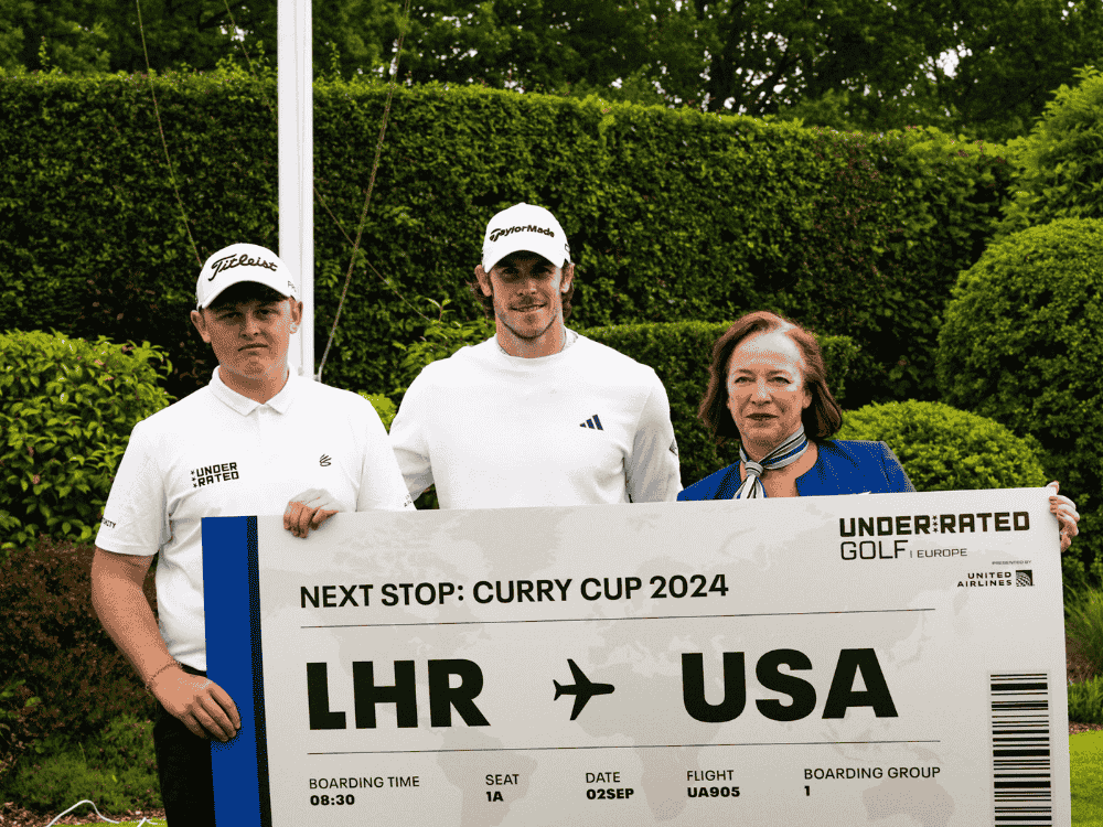 Gareth Bale and Brodi Lewis on the European leg of the Underrated Golf Tour 