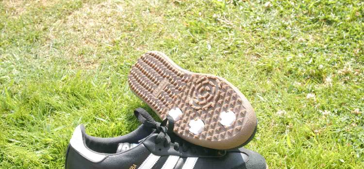 header image for Adidas Samba golf shoe.